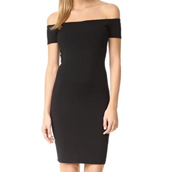 susana monaco off the shoulder dress Susana Monaco Off Shoulder Gather LS Dress